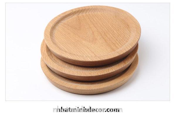Đĩa gỗ nhỏ tròn, vuông (Beech Coaster) 4