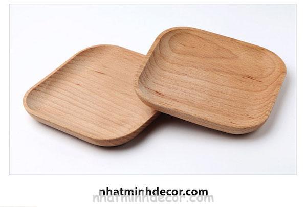 Đĩa gỗ nhỏ tròn, vuông (Beech Coaster) 3