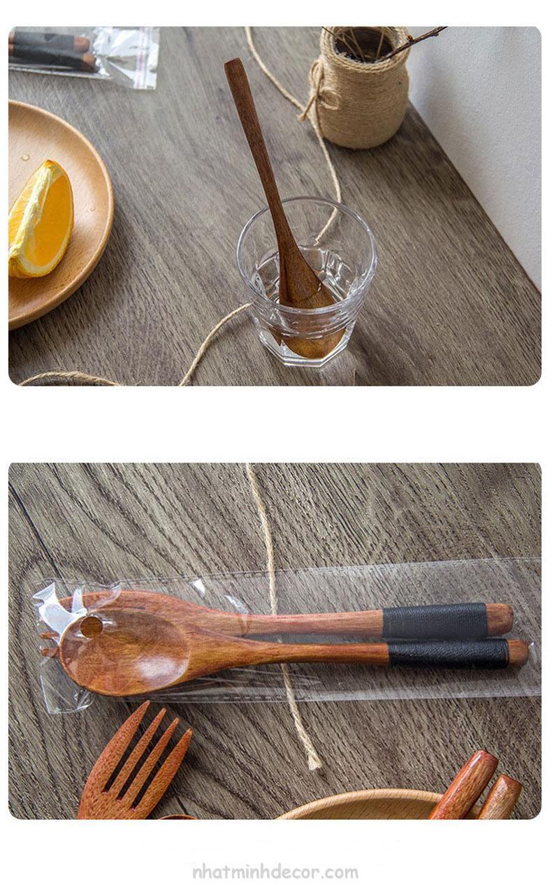 Thìa dĩa gỗ phong cách Nhật bản 13