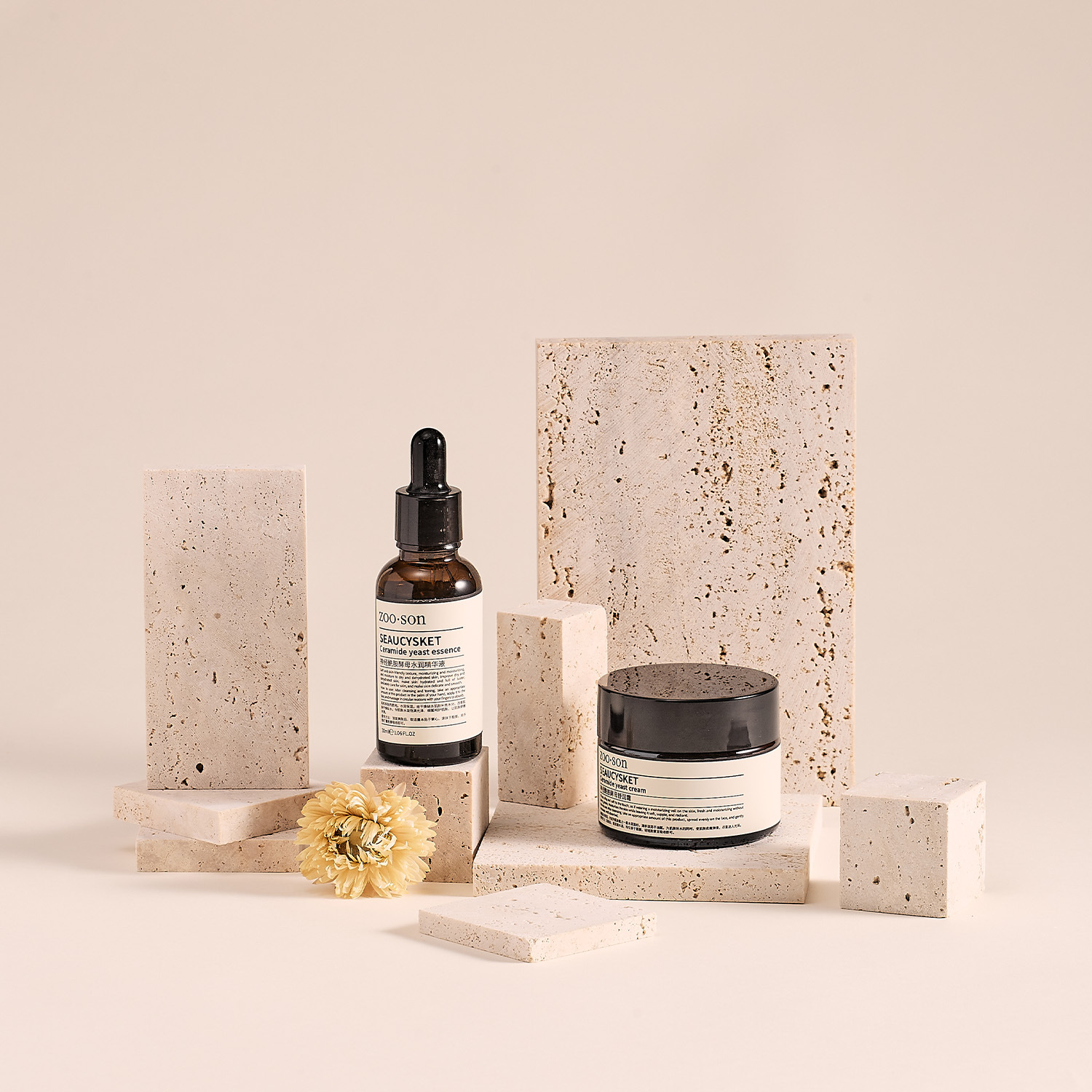 O1CN01nA1WzN1Ipwad6VtWc_!!2219400940943-0-cib Đá Vôi chụp ảnh trang sức, bông tai, vòng cổ màu be, phong cách ins. 11